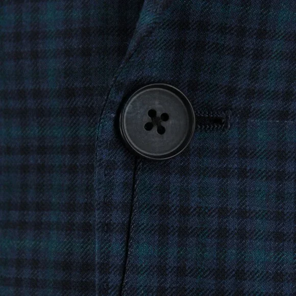 Cardinal of Canada NWT 100% Wool Sport Coat Size 38R US In Blues w/ Teal Plaid